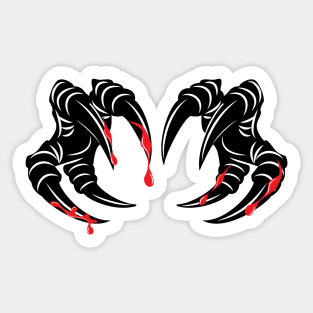 Monster’s Claws With Dripping Blood Sticker